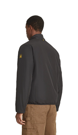 TITANO LIGHT PADDED BIKER JACKET JET BLACK LIGER YELLOW 